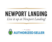 This image features a rectangular logo with the text "NEWPORT LANDING" in bold, capital letters, predominantly displayed in the upper portion. The slogan "Live it up at Newport Landing!" is written in a smaller font size directly beneath the main title. Both texts are set against a white background, with a decorative horizontal line above and below the main title. At the bottom left of the image, a green padlock symbol with a check mark inside it, signifying security, is accompanied by the words "AUTHORIZED SELLER" just to its right. The overall design conveys a sense of exclusivity and trustworthiness for the Newport Landing brand.

At Greatworkperks.com, we're proud to be an authorized seller of Newport Landing experiences, offering you the lowest prices and greatest savings on tickets for unforgettable adventures!