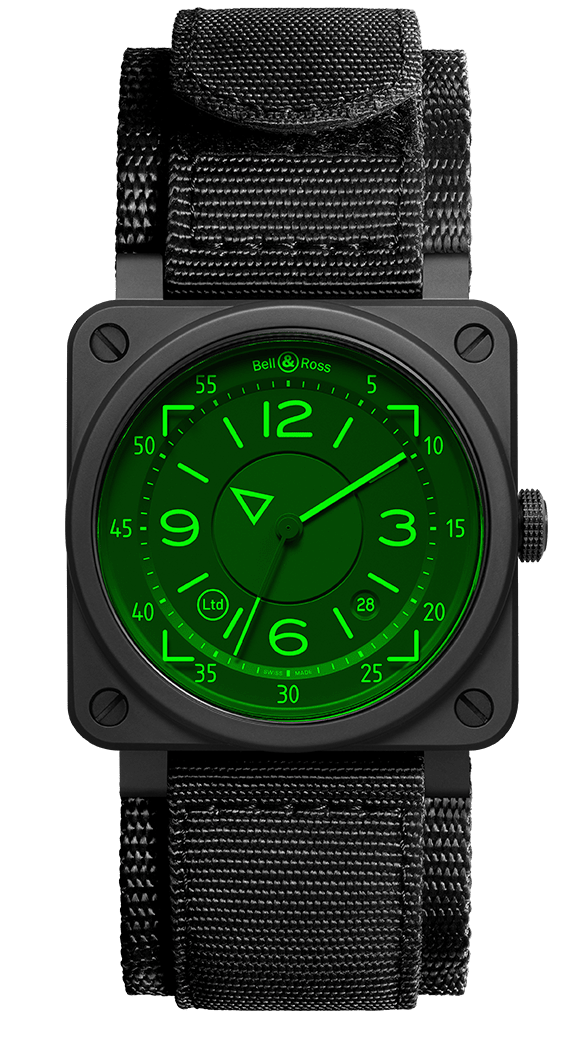 Bell & Ross BR 03-92 with black synthetic strap
