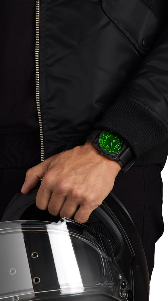 Man wearing Bell & Ross BR 03-92