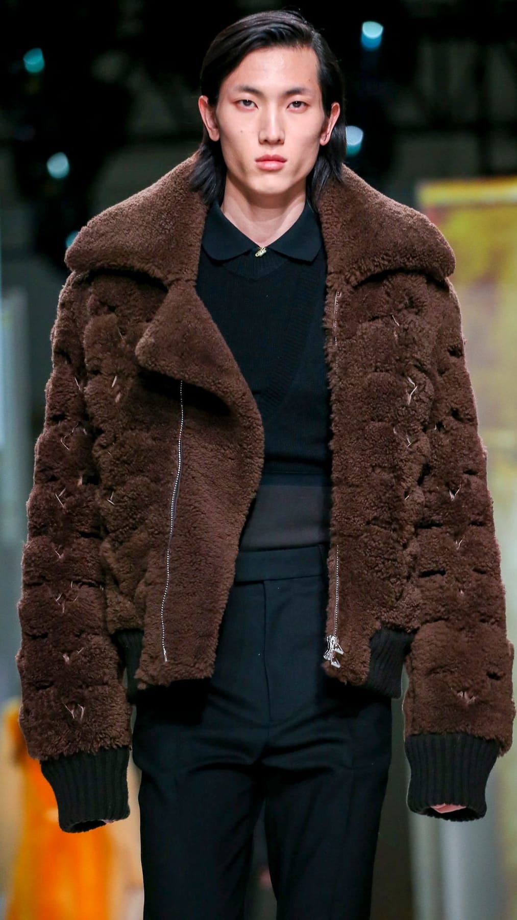Model walks SS/21 Bottega Veneta's men's show
