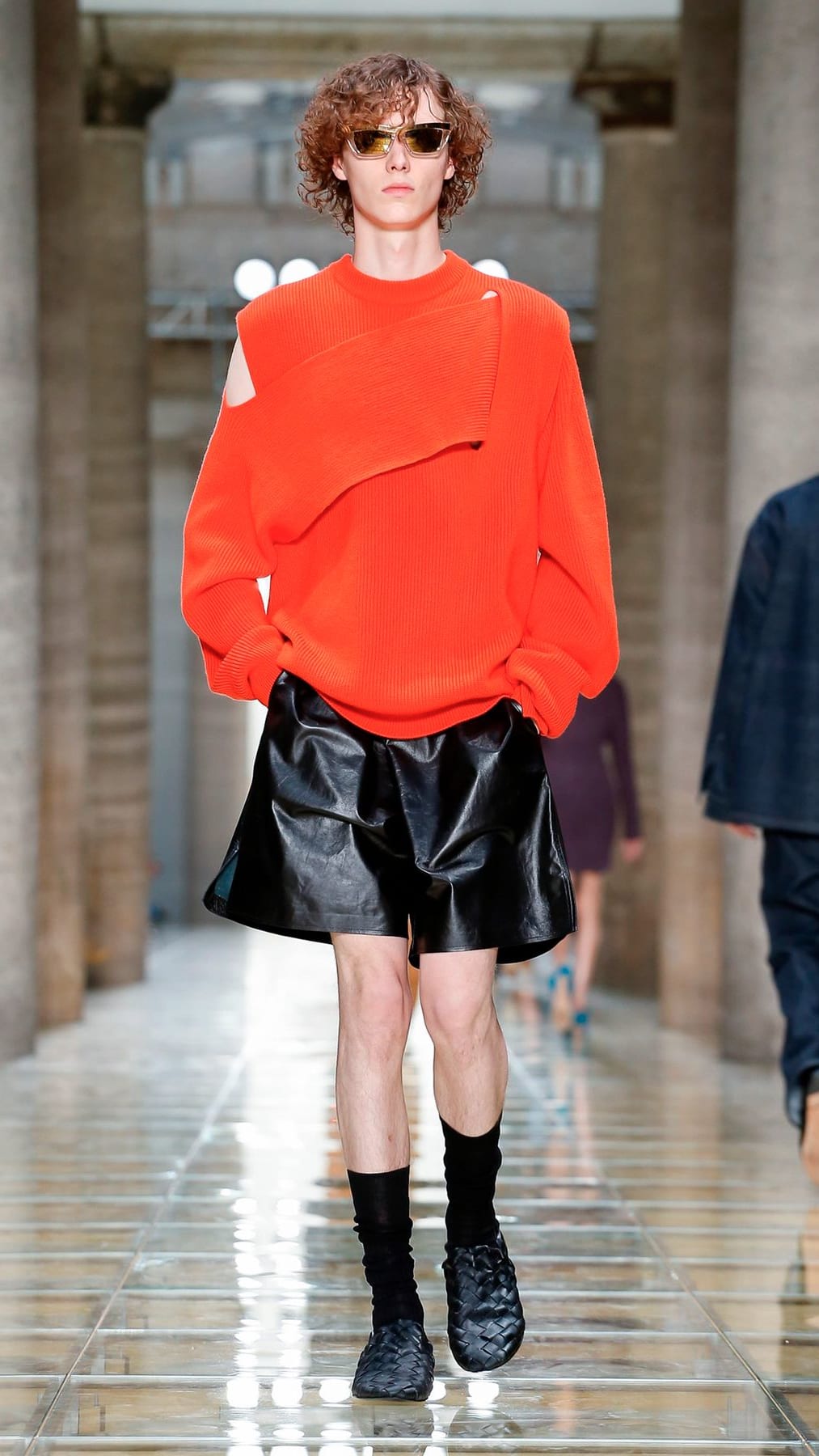 Model walks SS/21 Bottega Veneta's men's show