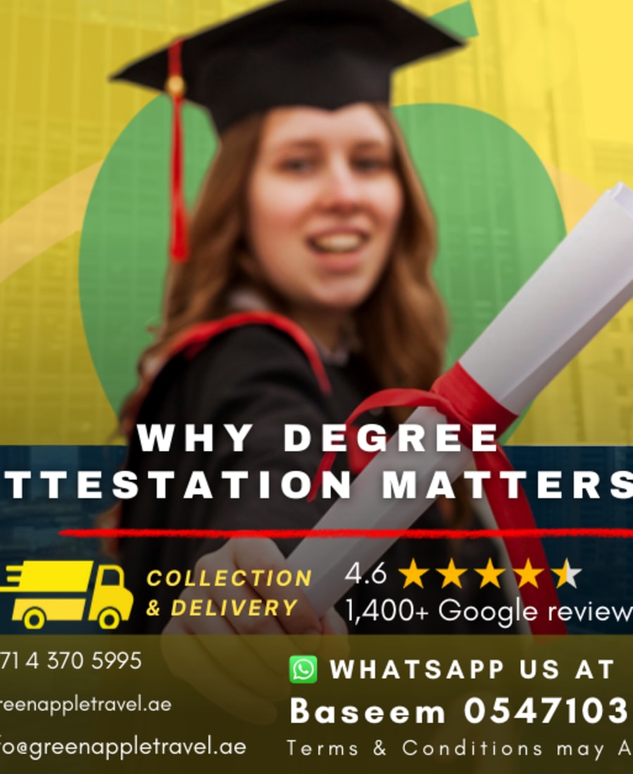 لماذا تصديق الشهادات مهم — Green Apple Travel & Tourism, Dubai