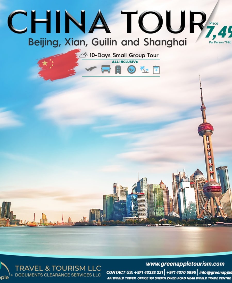 استكشف جولة مجموعة عجائب الصين — Green Apple Travel & Tourism, Dubai