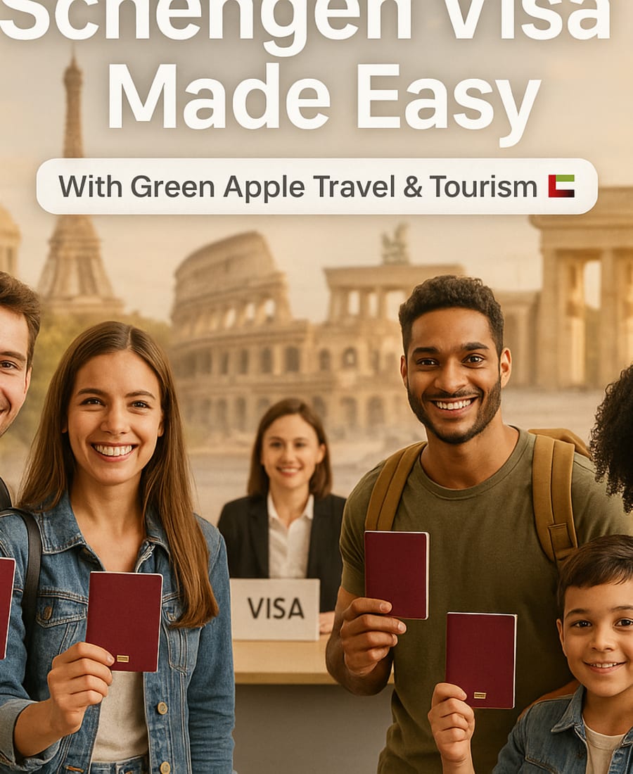 Schengen Visa Appointments Available First Week of July 2025 — Green Apple Travel & Tourism, Dubai