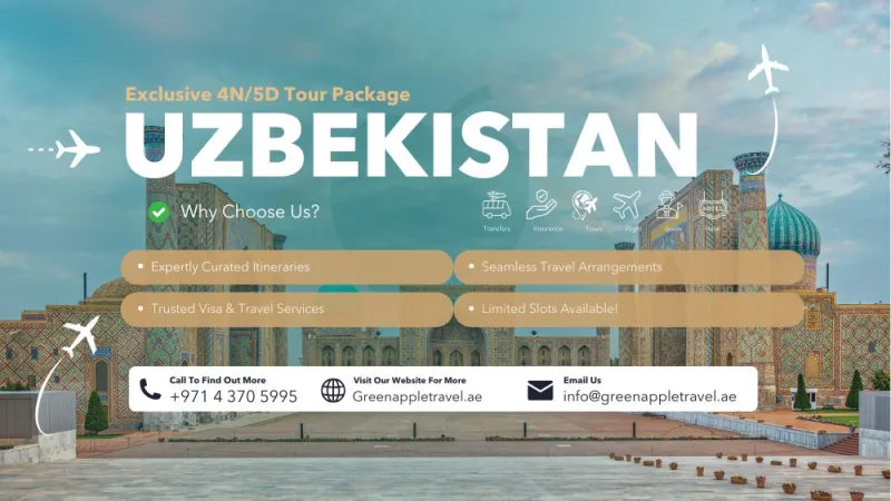 Uzbekistan Exclusive 4N/5D Tour Package from Dubai