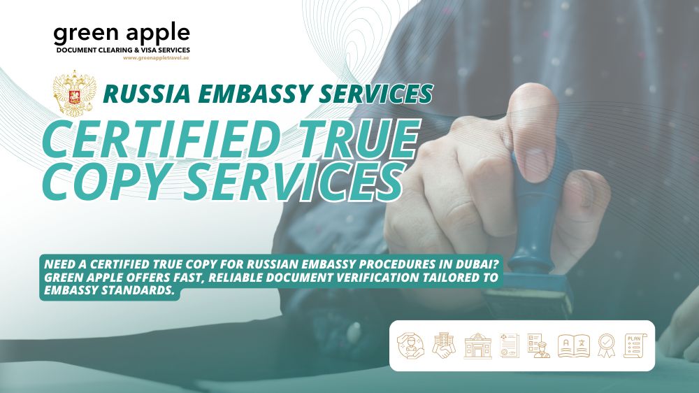 خدمات النسخة المصادق عليها للمستندات المطلوبة في السفارة الروسية – Green Apple - Green Apple Travel Blog Image