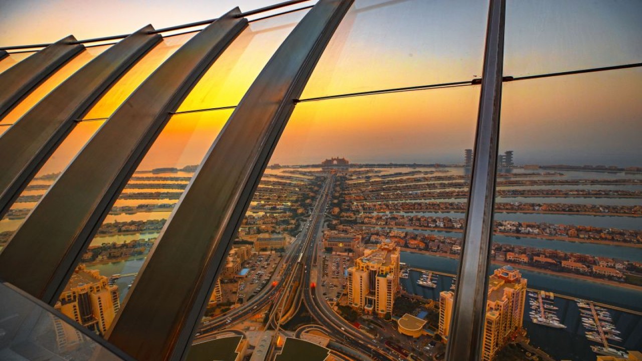 The View at The Palm — Observation Deck Experience                   One last sunset before a new beginning. -  United Arab Emirates Tour Package by Green Apple Travel