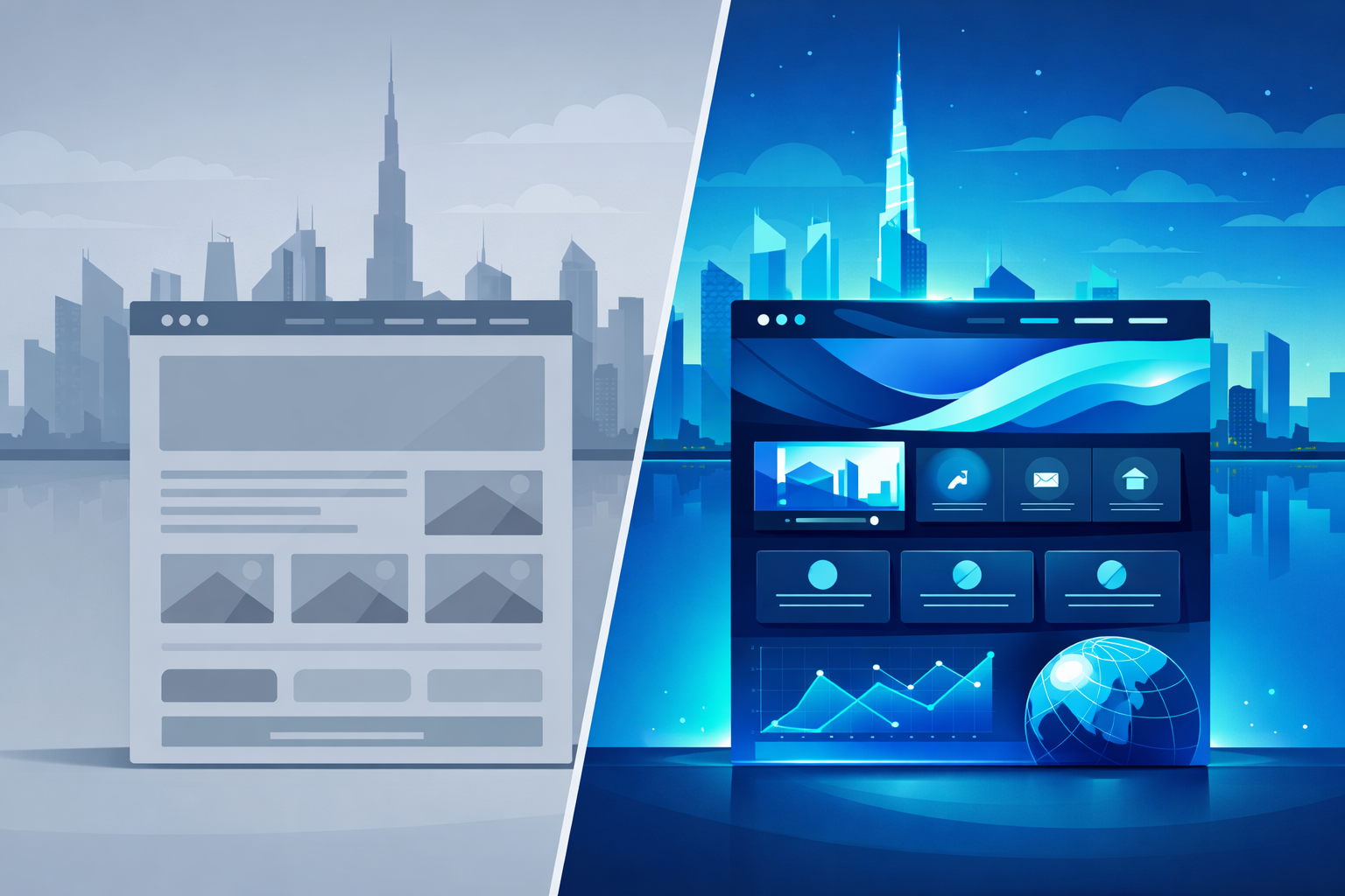 Custom website Dubai showcasing advanced web development techniques