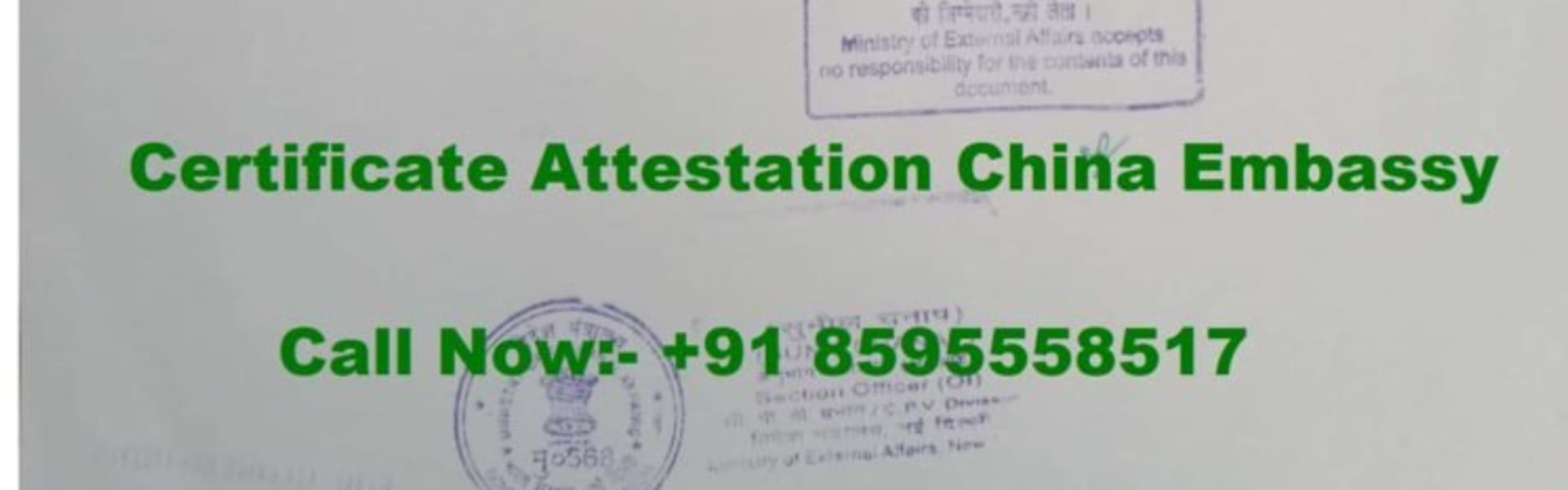 Chinese Embassy Attestation