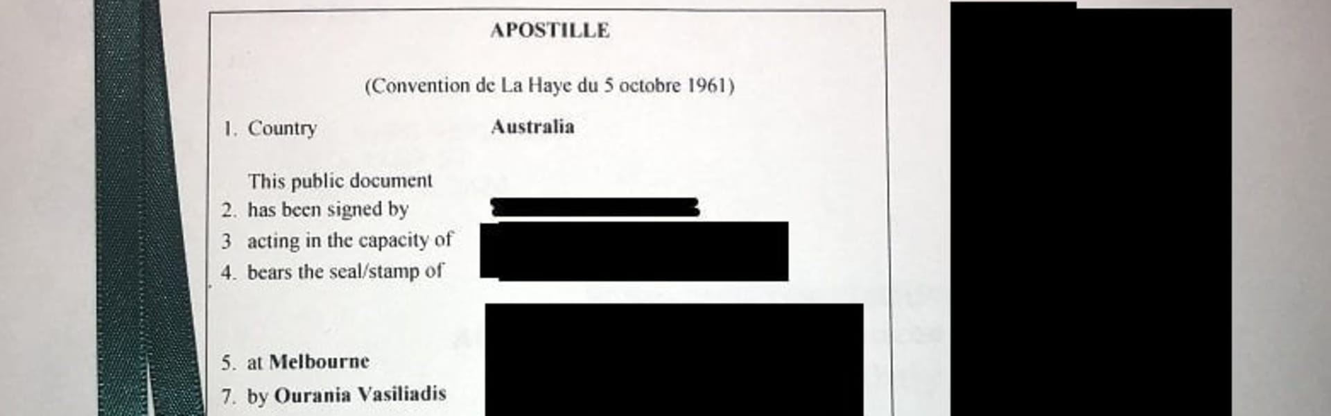 DFAT Apostille Service