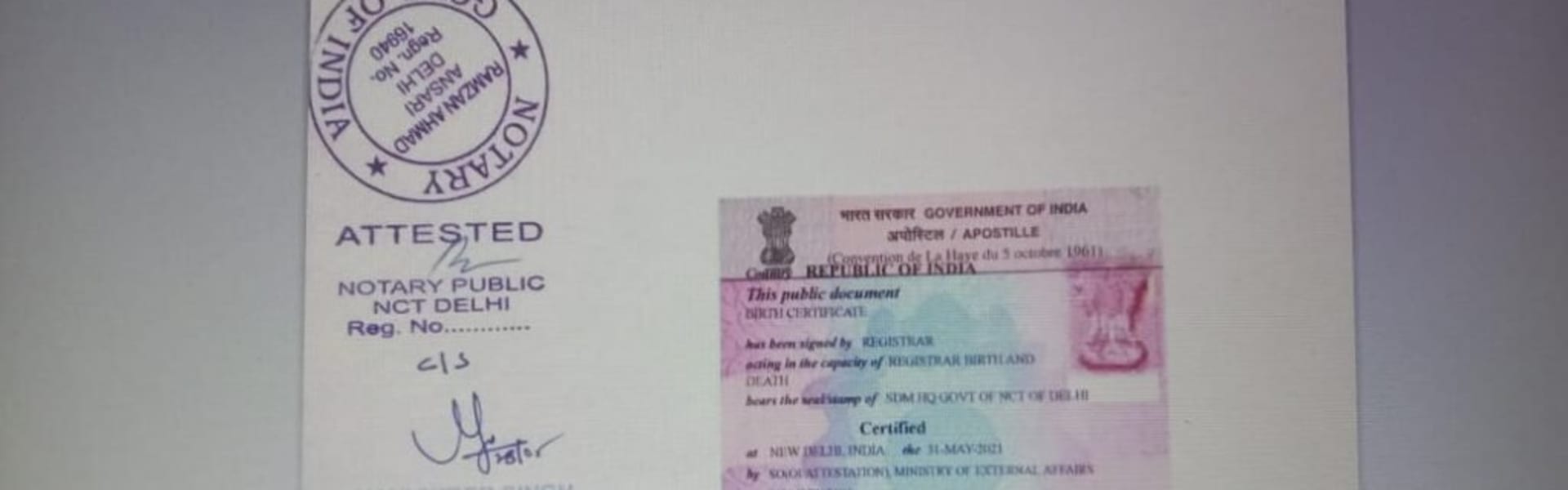 MEA Attestation / Apostille