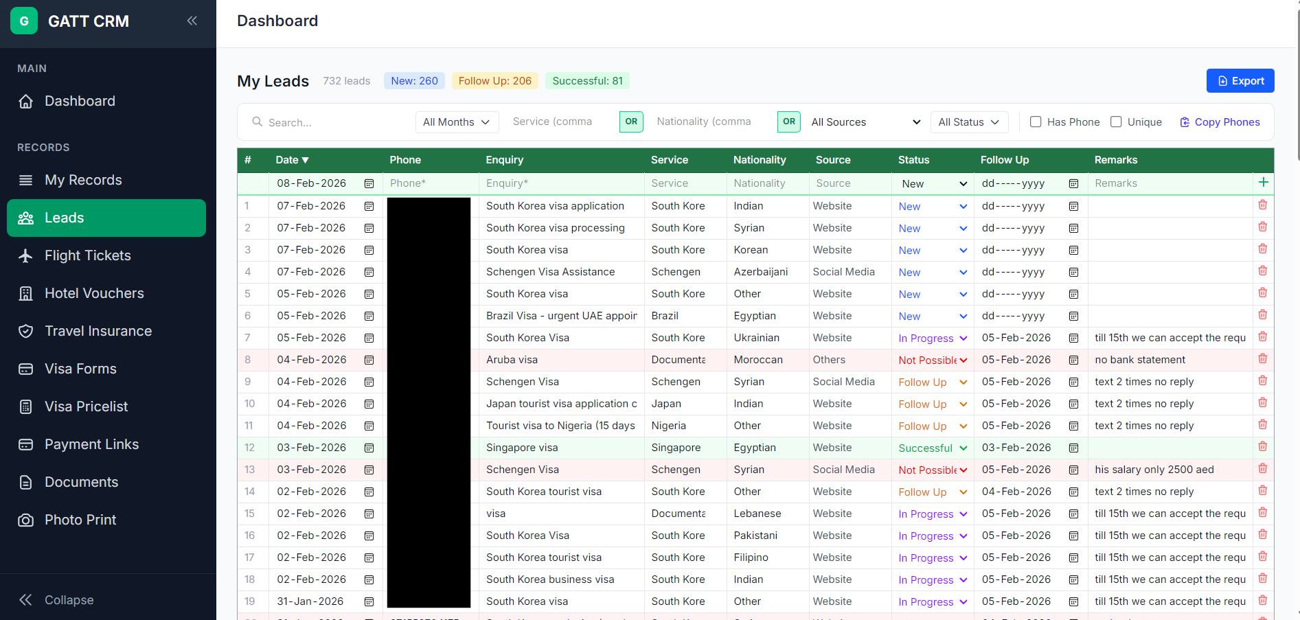 Green Apple Travel & Tourism CRM