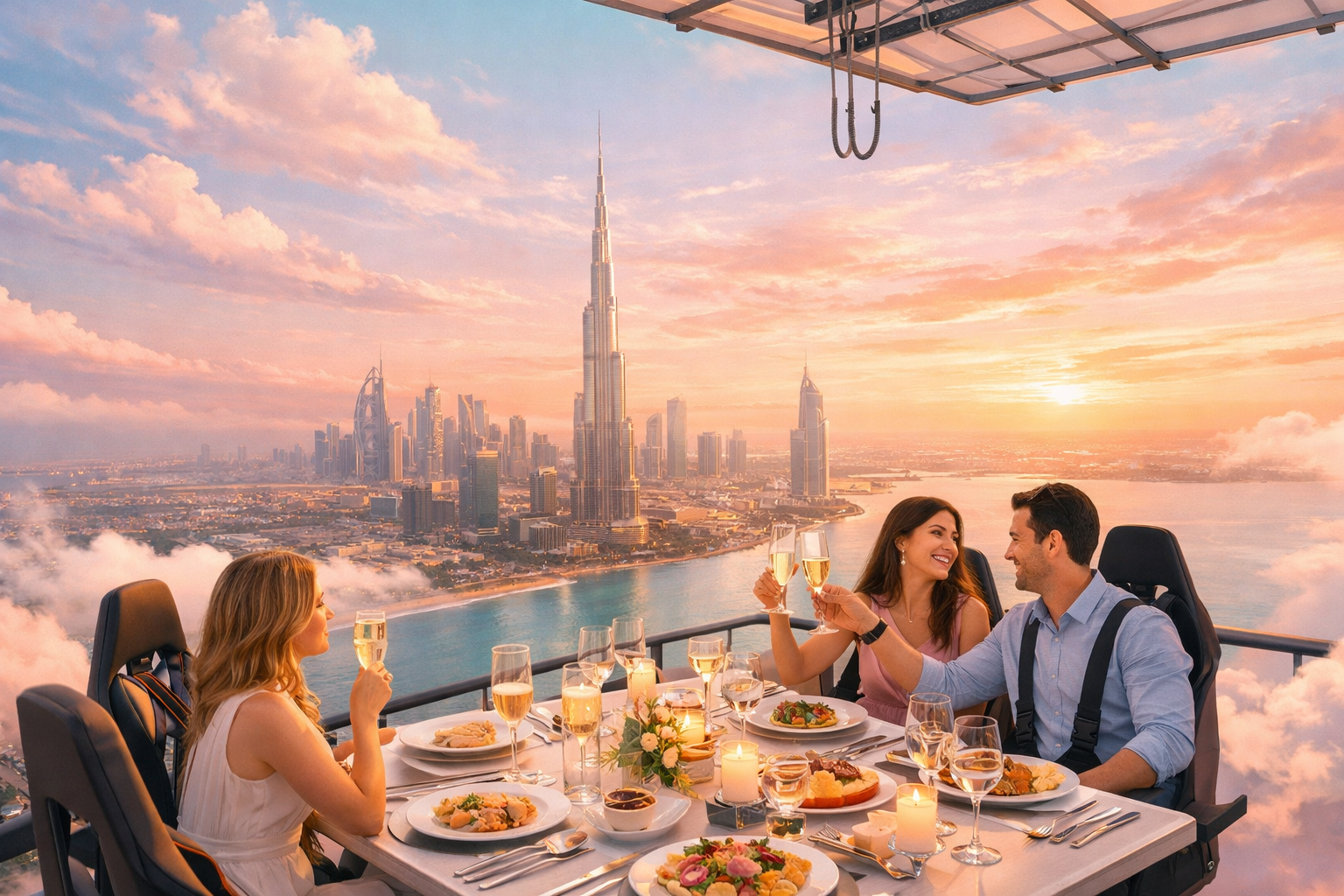 Dining with a View: The Best Instagrammable Moments at Dinner In The Sky Dubai