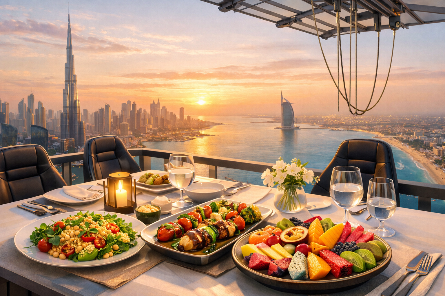 A Culinary Sky Escape: Exploring Vegan and Vegetarian Delights at Dinner In The Sky Dubai