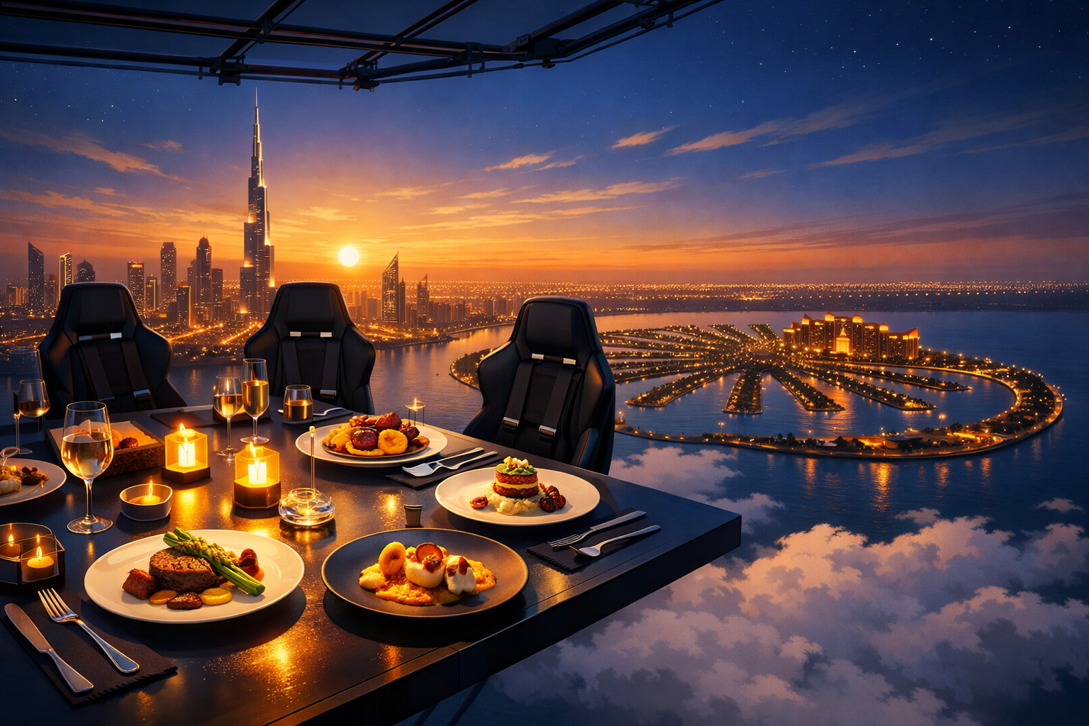 A Taste of Adventure: Culinary Events at Dinner In The Sky Dubai