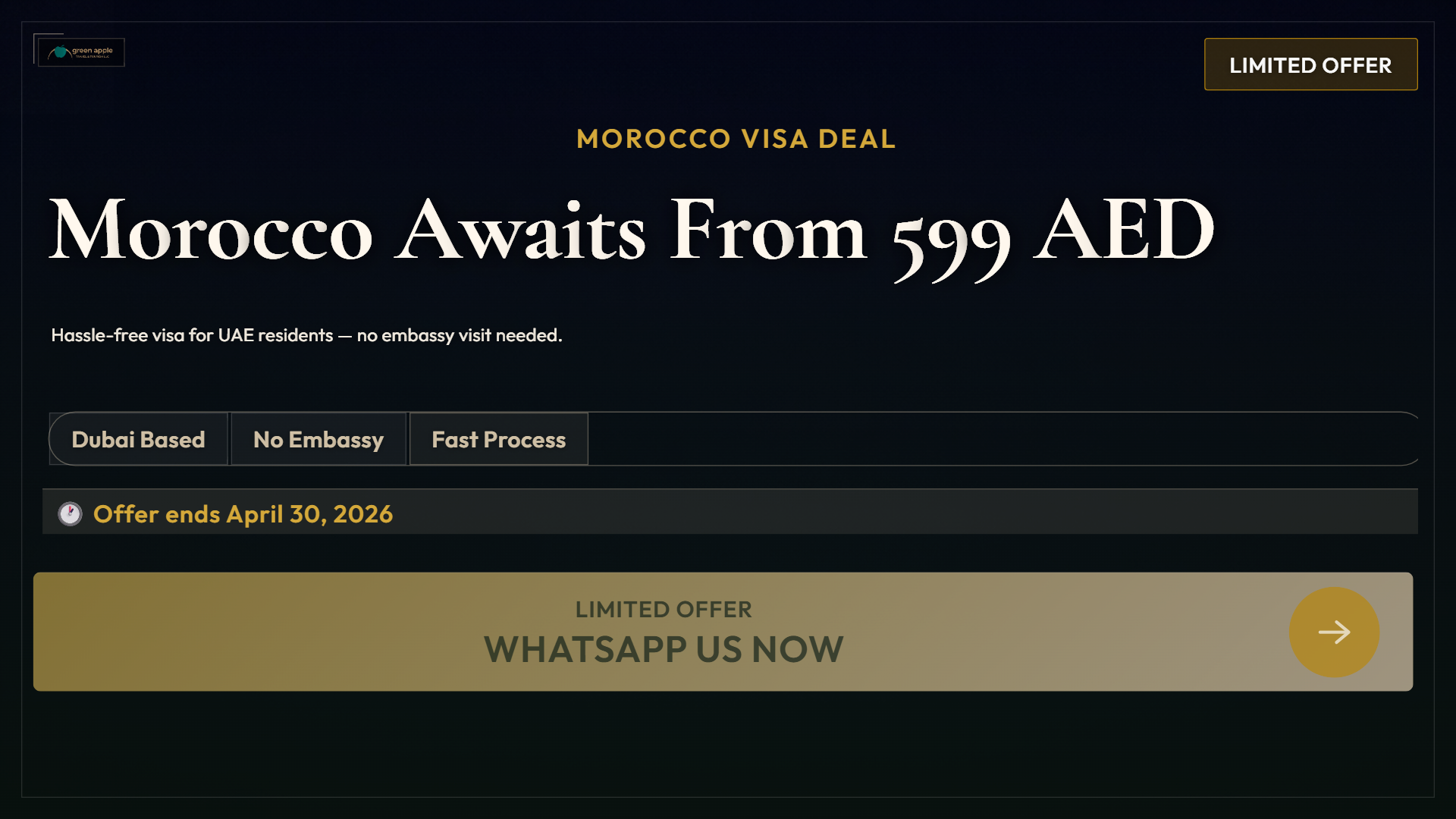 Morocco Visa: 599 AED, No Embassy Hassle