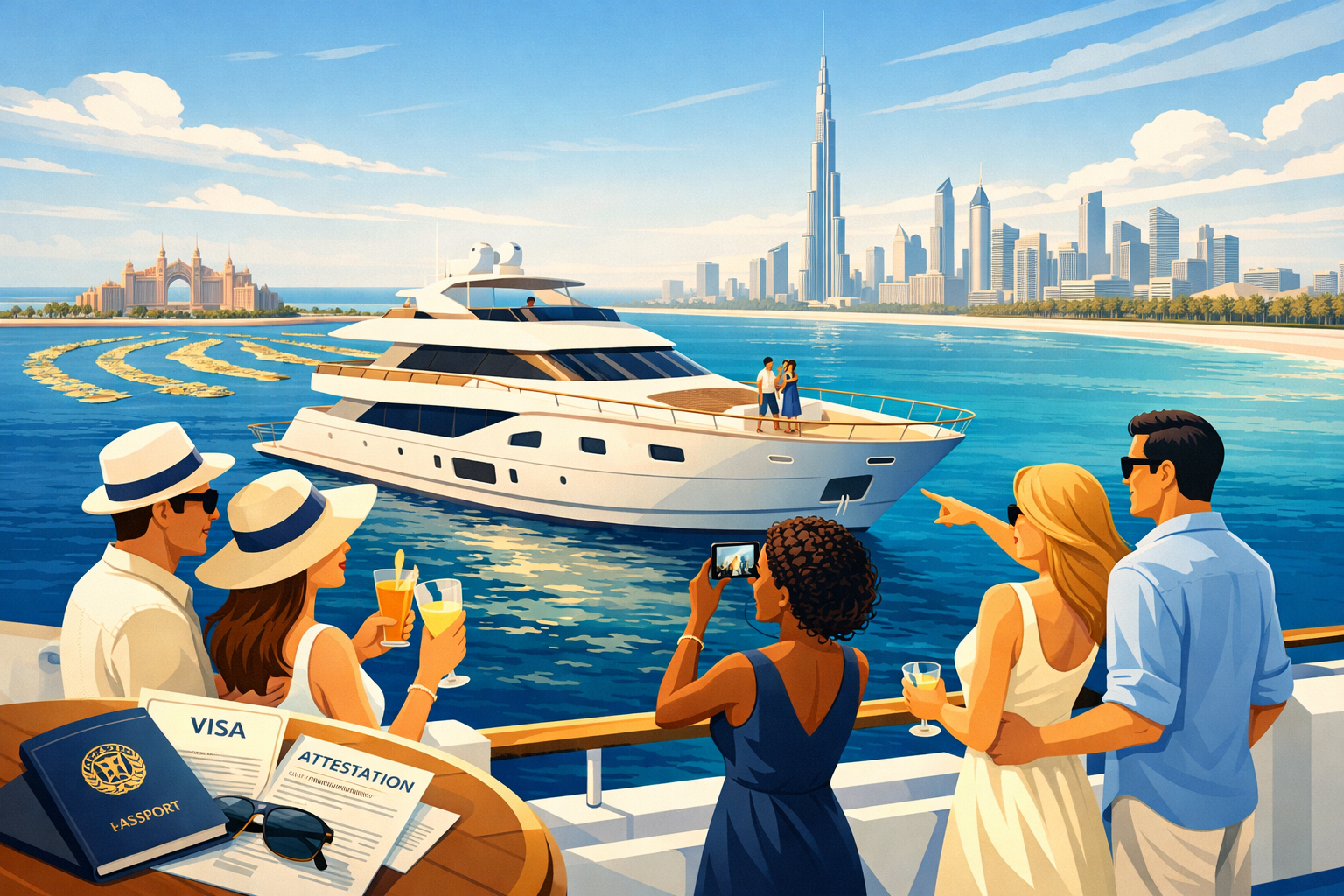 Visa and Attestation Essentials for Yacht Charter Guests Arriving in Dubai