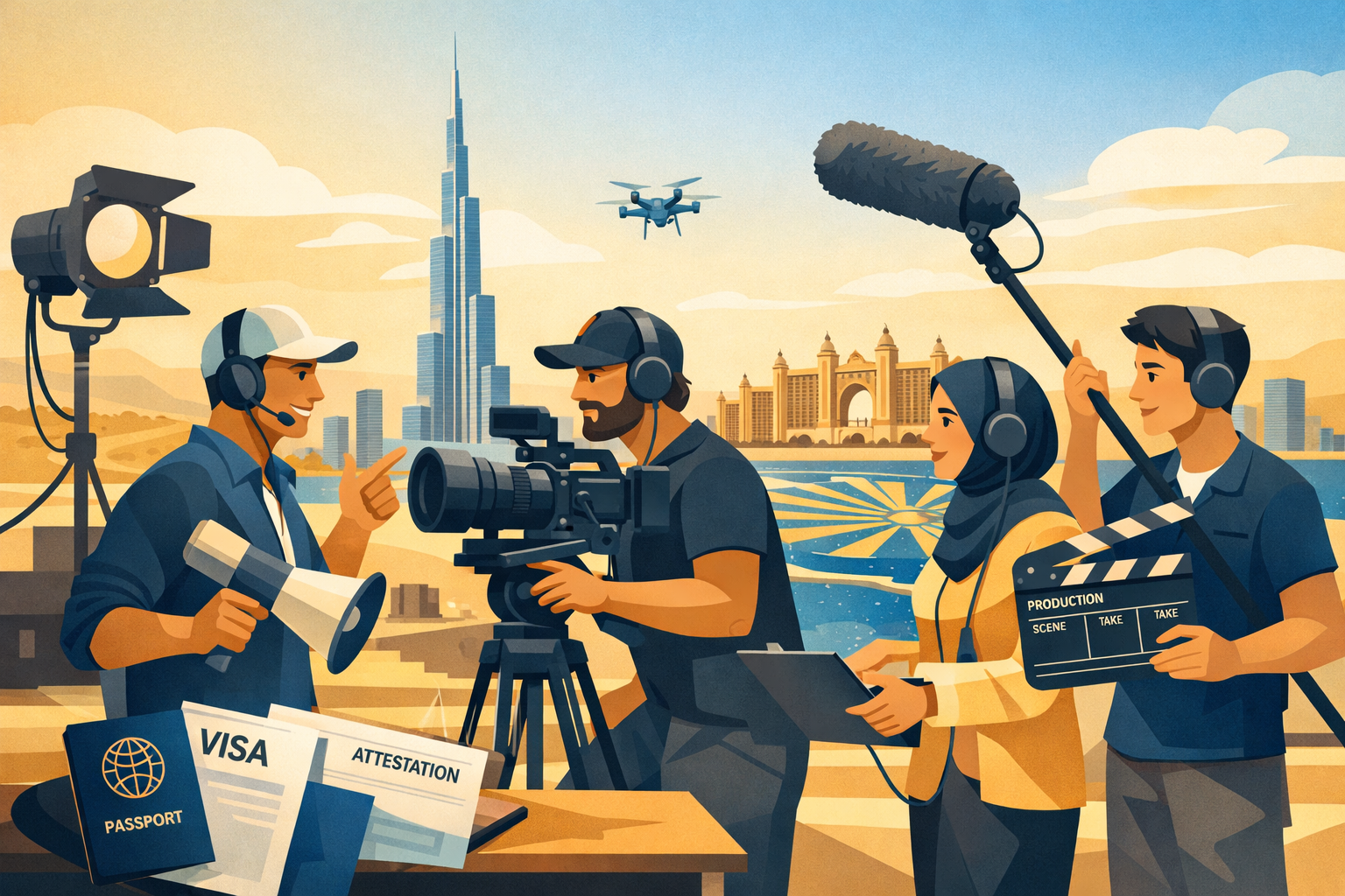 Visa and Attestation Services for Film Production Crews Shooting in Dubai