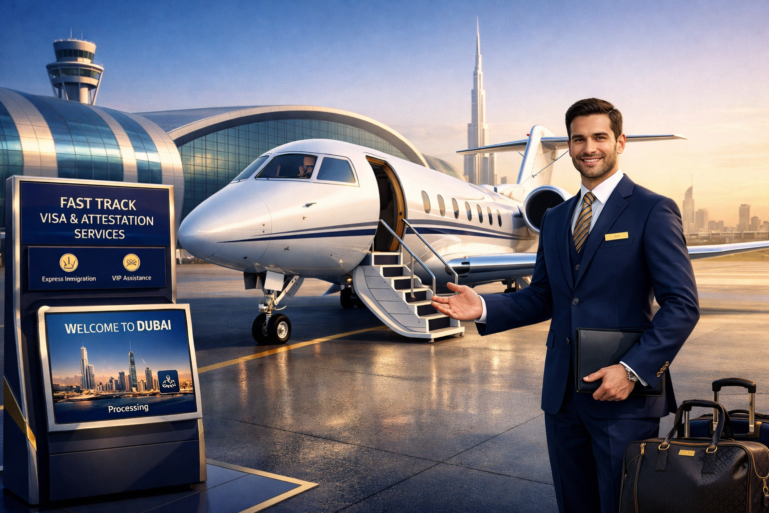 Fast-Track Visa & Attestation for Private Jet Passengers in Dubai