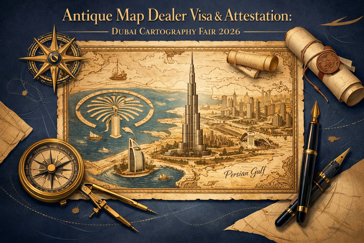 Antique Map Dealer Visa & Attestation: Dubai Cartography Fair 2026