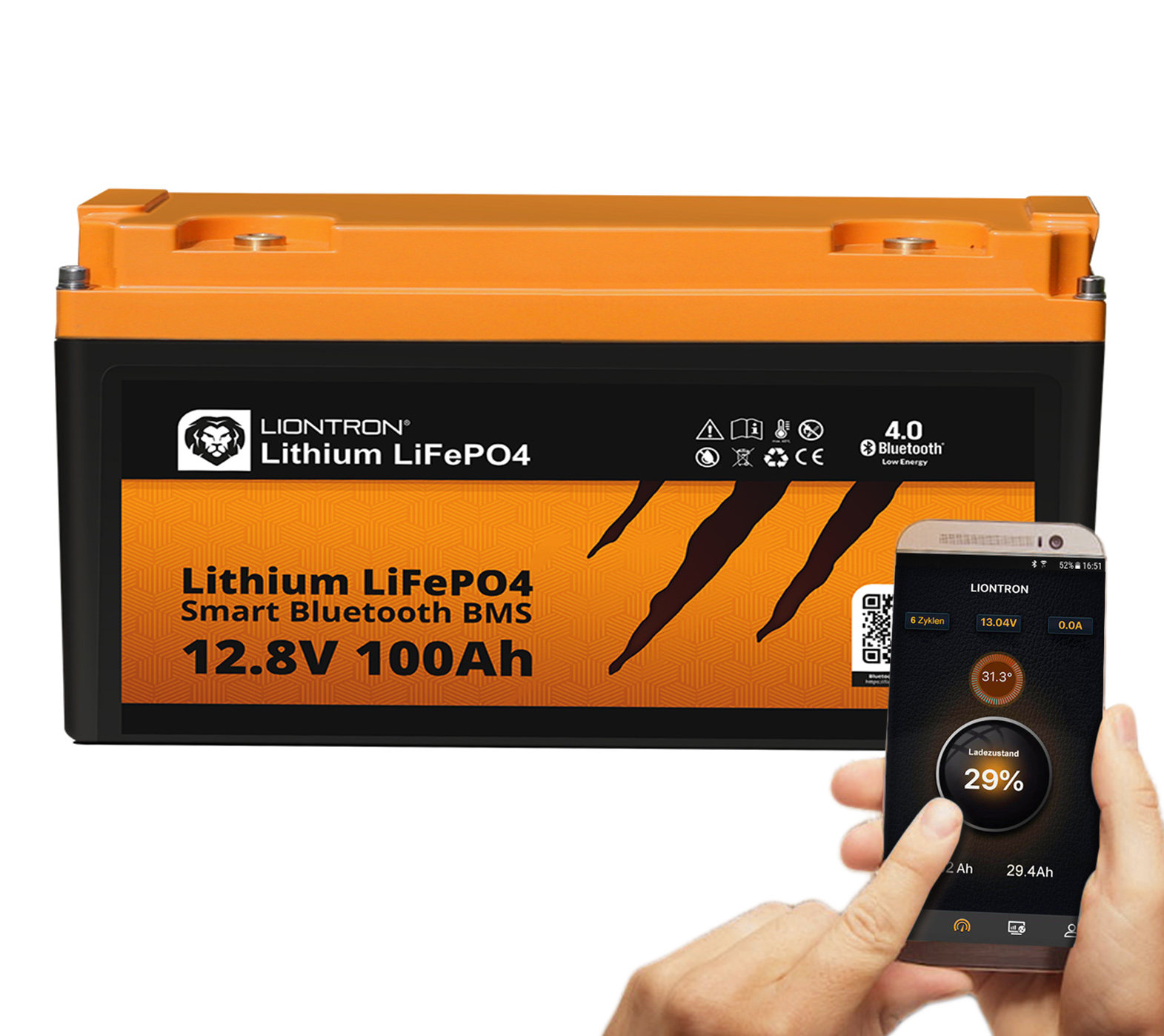 Batterie Lithium Ultimatron Lifepo4 Smart Bms 12 8v 100ah LIONTRON LiFePO4 12.8V 100Ah LX with Bluetooth