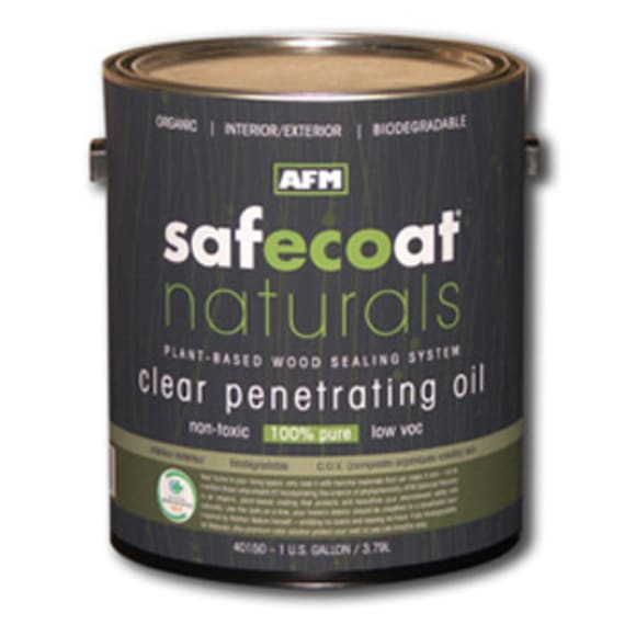 AFM SafeCoat, Naturals Clear Penetrating Oil - Non-Toxic, Organic Oil  Sealer for Woodwork