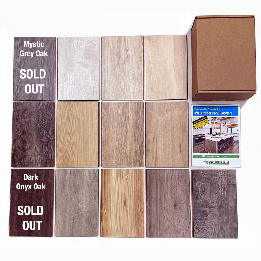 Sustainable Samples Box Waterproof Cork Wood Look 10day Home Try On