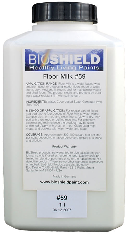 Bioshield Floor Milk Non Toxic Natural Maintenance For Sealed Or