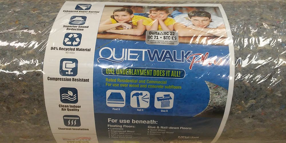 Can you use QuietWalk for glue down or nail down flooring?