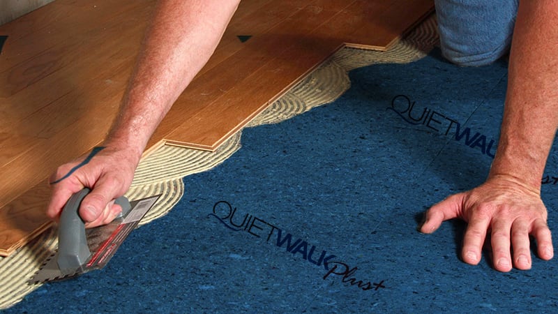 MP Global, QuietWalk Plus Underlayment - Recycled, with Vapor