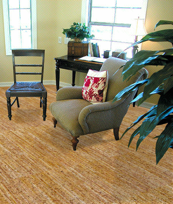 Cork Flooring - Natural Burl With Charcoal Swirls