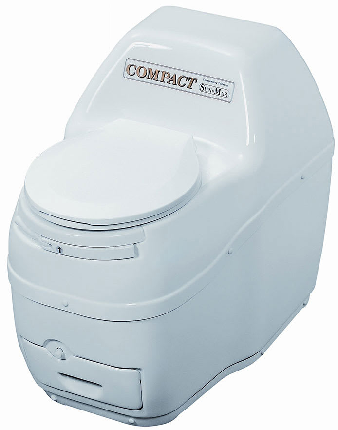 SunMar Composting Toilet, Compact, White