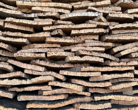 Piles of Flattening Cork