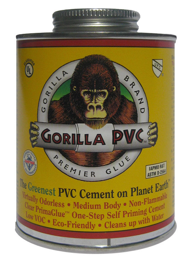 Gorilla Glue PVC Cement EcoFriendly, Low Odor Alternative to Toxic