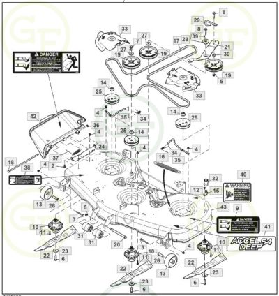 John Deere Mower Deck BUC10055 - 54" for Z375R ZTrak Mower