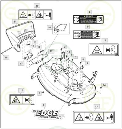 John deere z235 replacement deck hot sale