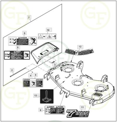 John Deere Mower Deck TCA18147 Z800 Series ZTrak Mowers