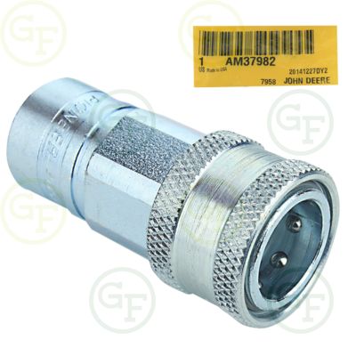 John Deere Hyd. Quick-Connect Coupler AM37982 - Green Farm Parts