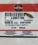 John Deere Valve LG807706