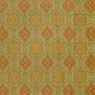 A4903 Celadon Fabric: D50, B72, C32, SHIELD, DAMASK, GREEN, RED, YELLOW