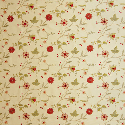 A5220 Beige Fabric: B79, C27, EMBROIDERED, FAUX SILK, FLORAL, BEIGE