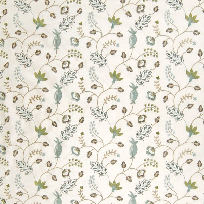 A6290 Crystal Fabric: B95, NEUTRAL, NATURAL, FLOWER, VINE, BLUE