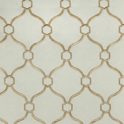 A6680 Sand Fabric: D10, C05, EMBROIDERED, SAND, NUETRAL, NATURAL, WHITE, GEOMETRIC