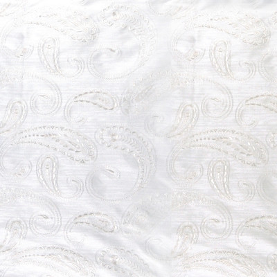 A7919 Ivory Fabric: D42, C27, RAW SILK LOOK, PAISLEY,WOVEN