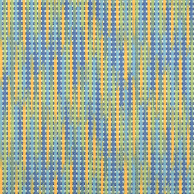 A8031 Capri Blue Fabric: D79, C30, OUTDOOR, OUTDOOR FABRICS, CAPRI BLUE, IKAT STRIPE, MULTICOLORED STRIPE, MULTICOLORED IKAT