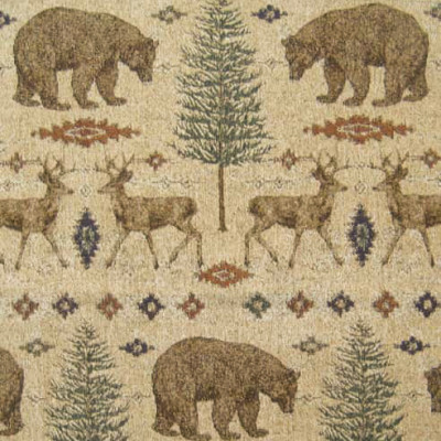 A8168 Sand Fabric: D13, C33, DEER, BEARS, PINE TREES, SOUTHWEST MOTIFS, LODGE, BEAR