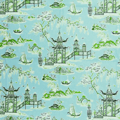 A8418 Blossom Fabric: C41, TOILE FABRIC, TOILE FABRICS, PRINT FABRIC, PRINT FABRICS, DRAPERY FABRIC, DRAPERY FABRICS, CHINTZ