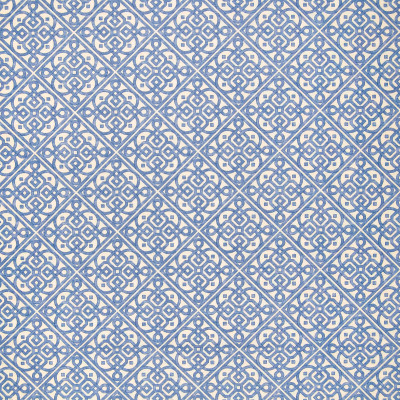 A8635 Aquarium Fabric: C46, BLUE, WHITE, GEOMETRIC, SCROLL, LATTICE, WAVERLY