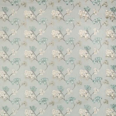 A8671 Caribe Fabric: C97, C47, BLUE, BLUE FABRIC, BLUE EMBROIDERY, EMBROIDERY, FLORAL EMBROIDERY, ASIAN, ASIAN FABRIC, ASIAN EMBROIDERY, FLORAL, FLORAL FABRIC, ASIAN FLORAL