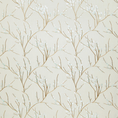 A8721 Rain Fabric: C48, EMBROIDERY, LINEN LOOK, BRANCH, ASIAN, PUSSY WILLOW